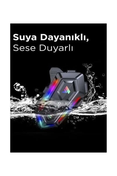 Serreha SR20 Max Motor Kask Kulaklık RGB Bluetooth Motosiklet Kulaklık Intercom 2 Kişi Eşleşme
