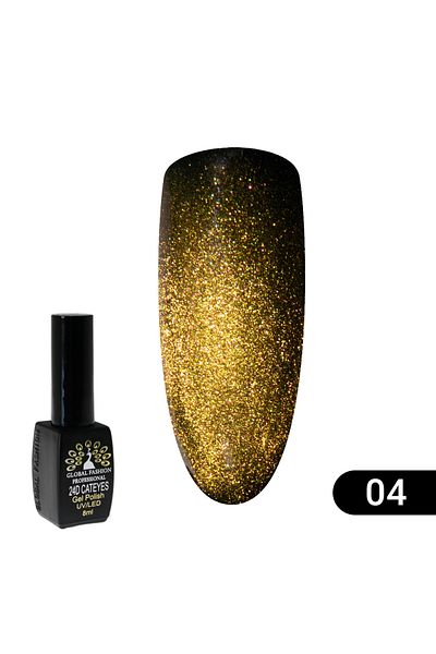 global fashion Oja semipermanenta 24D 2020 Cat Eye, 8 ml, 04