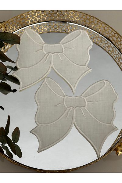 Home Sibelarthome Bow Model 2-Pack Coffee Side Presentation Napkin