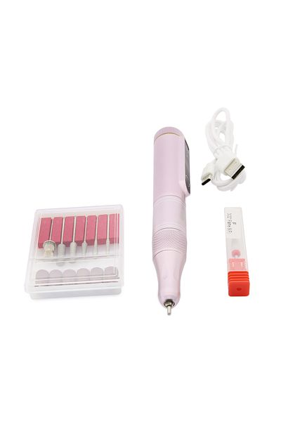 global fashion Electric manicure file, battery-operated JF-108, 35000 rpm, pink