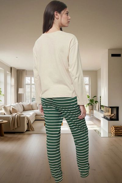 PayBuy Women's Winter Pajamas Set 100% Cotton Striped Comfortable Premium Quality Quality Craftsmanship