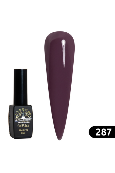 global fashion Ημιμόνιμο βερνίκι BLACK ELITE, Global Fashion 8 ml, 287