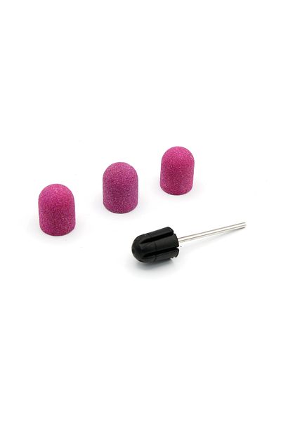 global fashion Set of holder and 3 spare emery boards for nail file, 13*19mm, lilac, grit 100