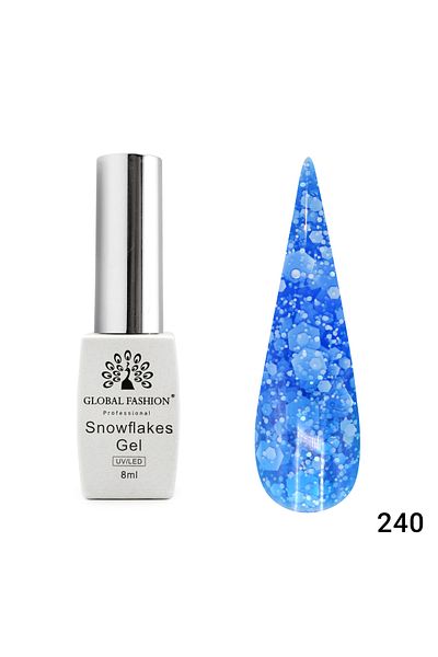 global fashion Oja semipermanenta Snowflakes 8ml, 240