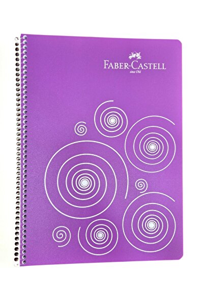 Faber Castell A4 Spiral Breakable 80 Yp. Striped Notebook Pp Cover