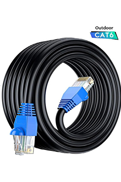 Vwin Dış Mekan / Bakır Tel / Dış Ortam Cat6 İnternet Kablosu / Yüksek Hız / 23 AWG / 2 Katlı / 60 Metre