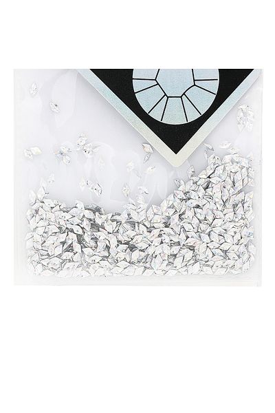 global fashion Decor pentru unghii, Swarovski, Romburi 3D, Global Fashion, argintii, holografic