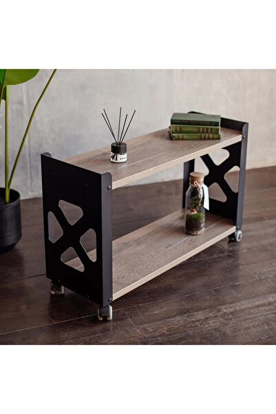 MAVİ TREND Tekerlekli Raf Ünitesi 2 Katlı Banyo Rafı Mutfak Rafı Ofis Rafı Se...