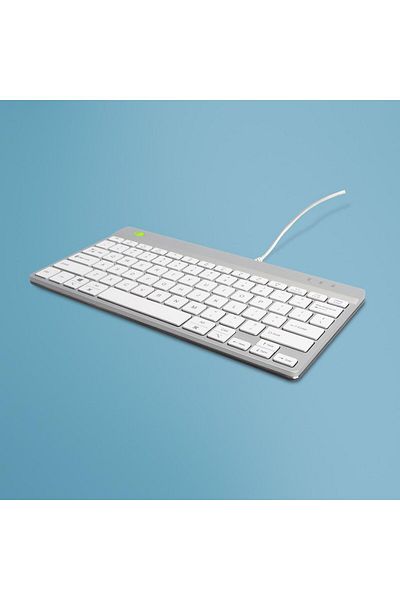 Inna marka Ergonomiczna klawiatura R-Go Tools Compact Break QWERTY (US), przewodowa, biała, RGOCOUSWDWH
