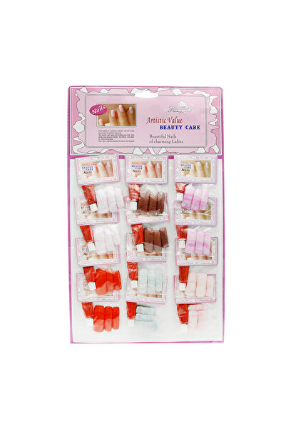 global fashion Set unghii false cu adeziv inclus,12 seturi, Multicolor