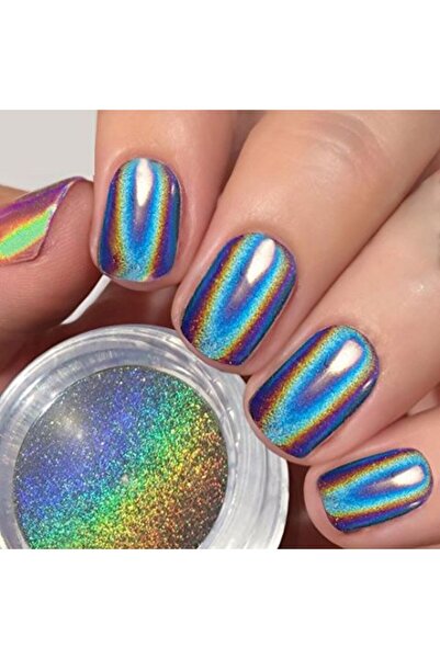 global fashion Pigment unghii Holographic Silver
