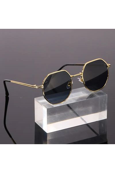 de Unisex Fashionable Polygonal Square Frame Trendy Glasses