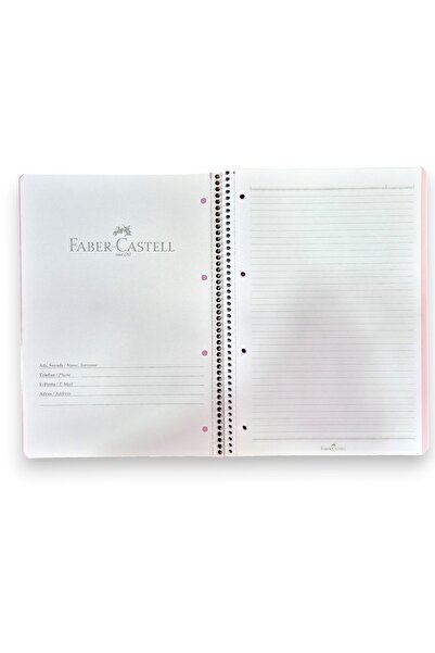 Faber Castell A4 Spiral Breakable 80 Yp. Striped Notebook Pp Cover