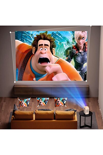 newnet Taşınabilir Projektör Ev Ofis Tipi |yüksek Netlikte Geniş Ekran Kablosuz Hoparlör Ekran Yansıtma-q96