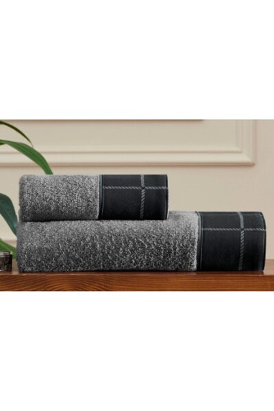 Özdilek طقم حمام ماسكولين نيرا باللون الرمادي