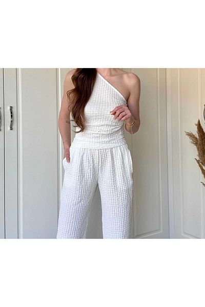 MODA DURAĞI بدلة Gofre بكتف واحد
