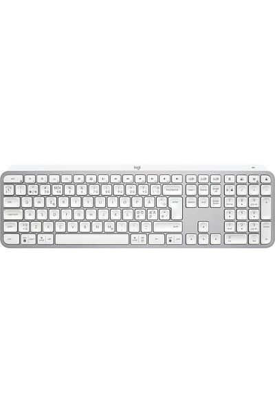 Inna marka Klawiatura Logitech MX Keys S bezprzewodowa RF + Bluetooth QWERTY DK/FI/NO/SE Aluminium, Biała,