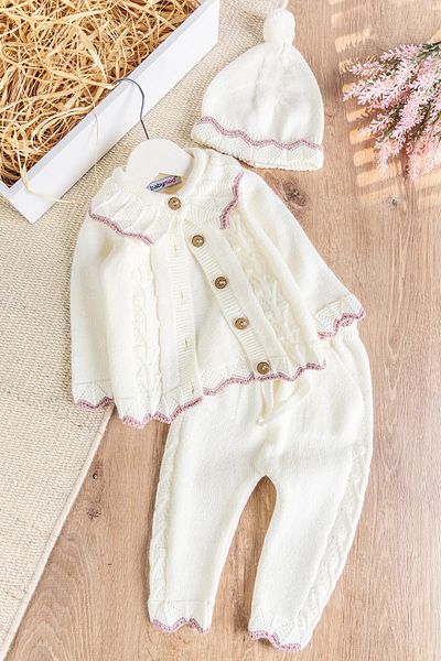 Babymod Knitwear Winter Cardigan Baby Girl Set