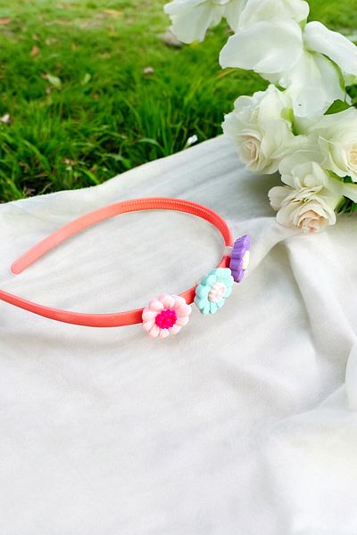AYMETA Children's Crown in Bright Colors with Flower Figures