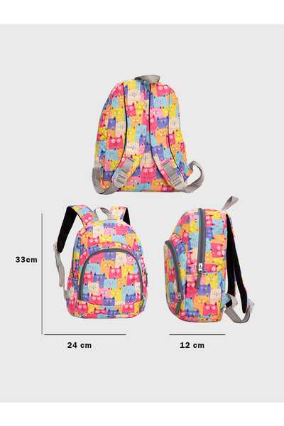 Alone Kelebek Desenli Anaokulu Kreş Çocuk Sırt Çantası Okul Çanta