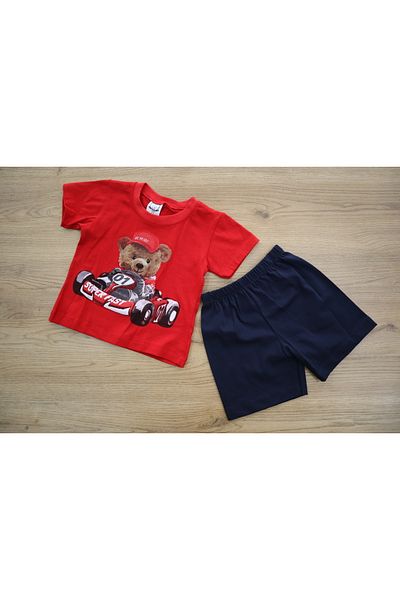 Vita Bella Luxe Children's Bear and Car Detailed Shorts Set
