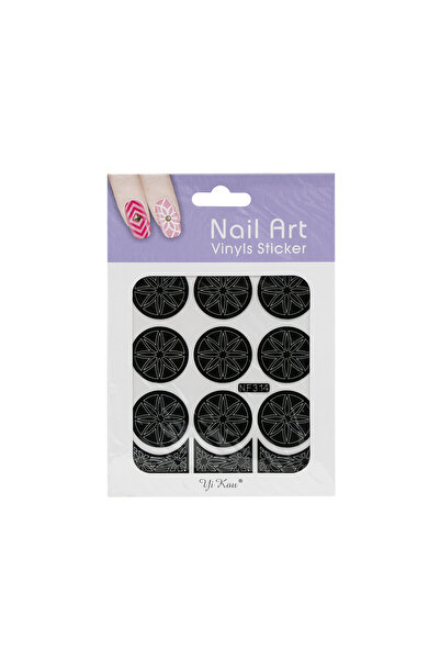 global fashion Διακοσμητικά αυτοκόλλητα νυχιών, NF318, μαύρο χρώμα