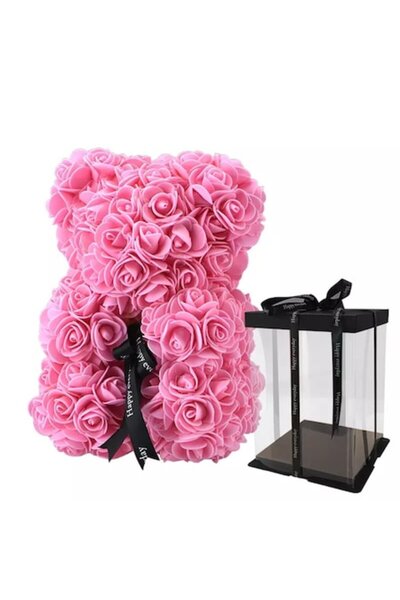 OEM Rose Soap Bear, Pink, 25 Cm