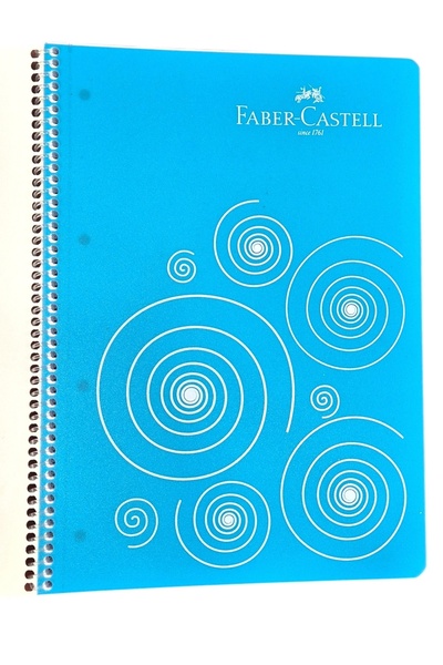 Faber Castell A4 Spiral Breakable 80 Yp. Striped Notebook Pp Cover