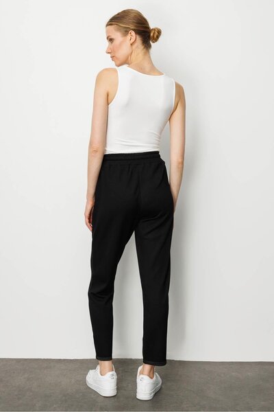 Desen Triko Women's Side Pocket Sweatpants Black