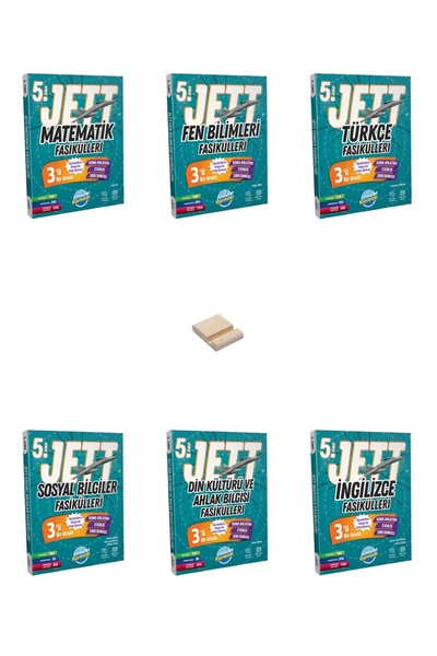Ünlüler Karması 5. Sınıf JETT Fasikülleri Tüm Dersler 6lı Set