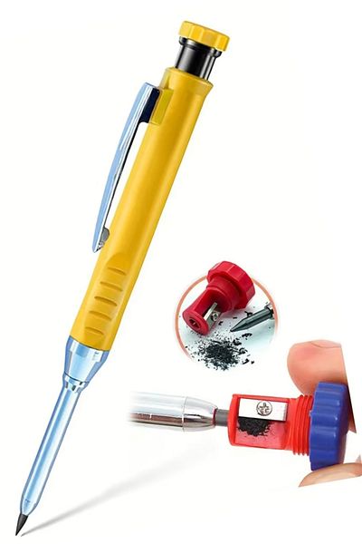 usin Carpenter Deep Dip Position Hole Wood Measuring Wall Floor Mounting Metal Plastic Marking Pencil