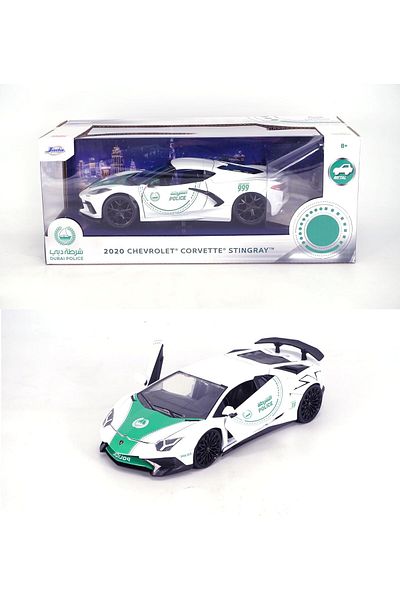 Jada Dubai Police 2020 Chevrolet Corvette Stingray Car Scale 1:24