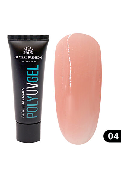 global fashion Полигел за ноктопластика, Global Fashion, 30 г, Телесен цвят, 04