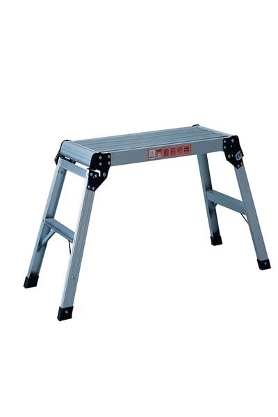 MVD Aluminum platform ladder, working space 76 x 30 cm, foldable, max 150 kg, 50 cm