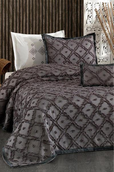 Çeyiz Diyarı Dowry Land Alara Single Pique Set Anthracite