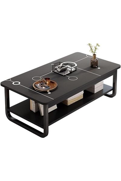 Türkiye Rectangle Coffee Table, Double-Layer Side Table Next to The Sofa, Suitable for Small Tea Table and S