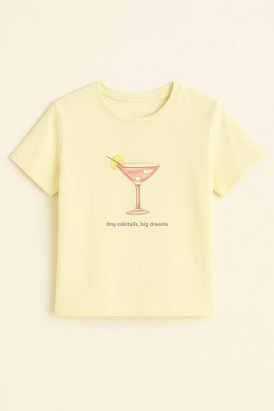 HAKKE Compak Cotton Ribbed Goblet Printed T-Shirt