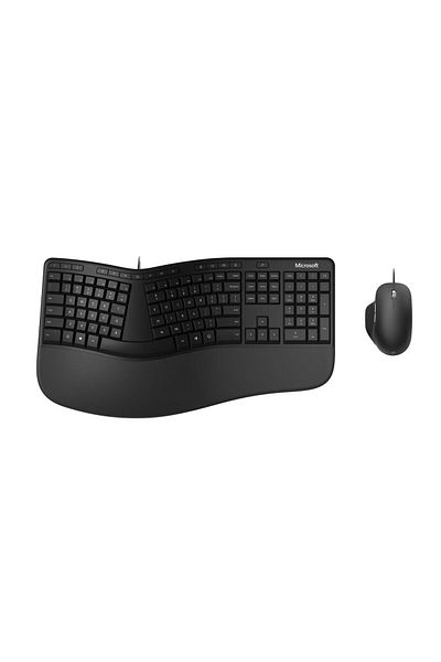 Inna marka Set tastatură și mouse ergonomic Microsoft, USB QWERTY, Nordic, negru, RJU-00009