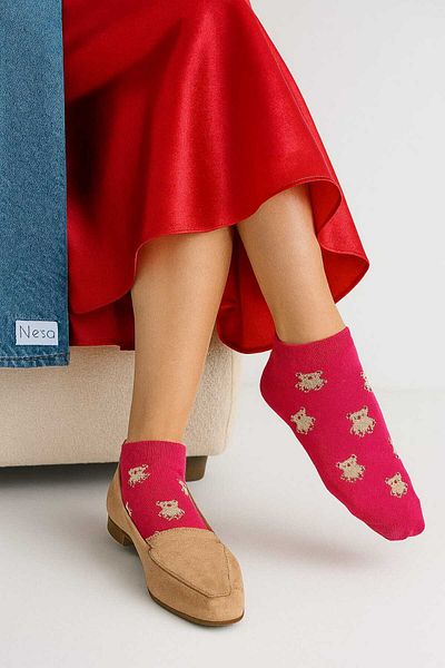 NESA 5 Pairs Women's Cotton* Patterned Short Socks