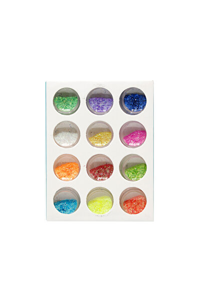 global fashion Set 12 paiete decorative pentru unghii, bete, diverse culori