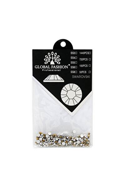 global fashion Set 1440 decoratiuni pentru unghii, Global Fashion, cristale, ...