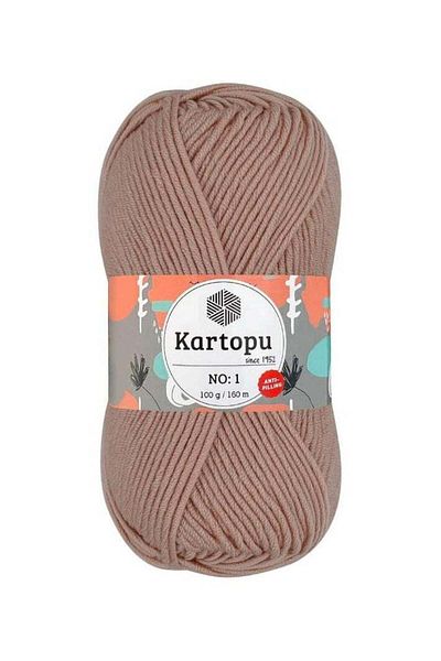 Kartopu K1873 No-1 Yarn – 100g Super Soft Anti-Pilling Acrylic, 160m – Grey