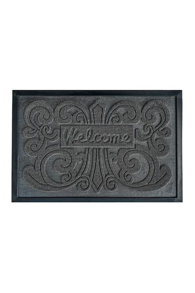 OPTIM DEKO Entrance Mat, Durable, Rubber and Polyethylene, DM20, Gray, 60 x 40 cm