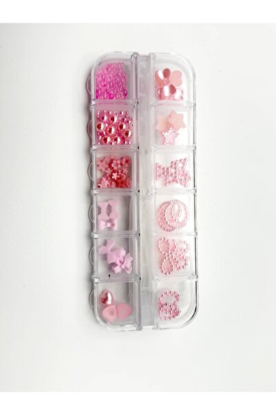 global fashion Τρισδιάστατα φιγούρες μανικιούρ, ροζ σετ