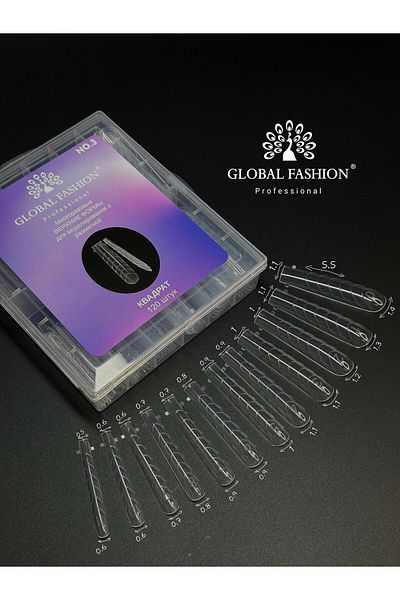 global fashion Set extensie, tipsuri reutilizabile, pătrat de salon, 120 buc, NO.3