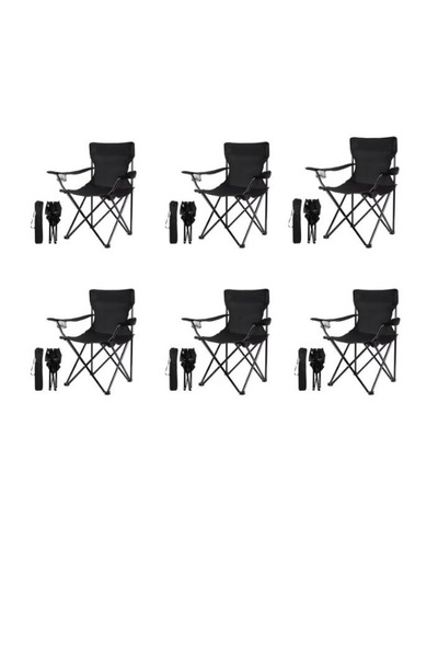 smart home طقم كراسي تخييم يتكون من 6 كراسي قابلة للطي من قماش أكسفورد وقوائم...