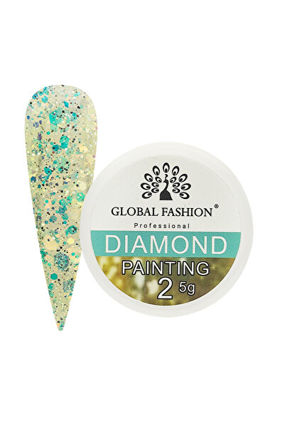 global fashion Set de 5 unități: Gel unghii cu sclipici, Diamond Painting Gel...