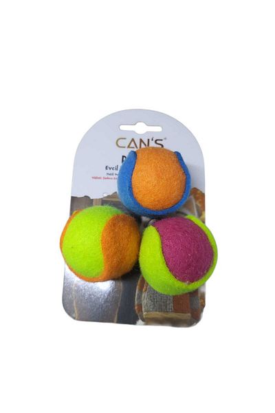 Cans Can`S 3-Piece Sound Ball Cat Dog Toy 5 cm