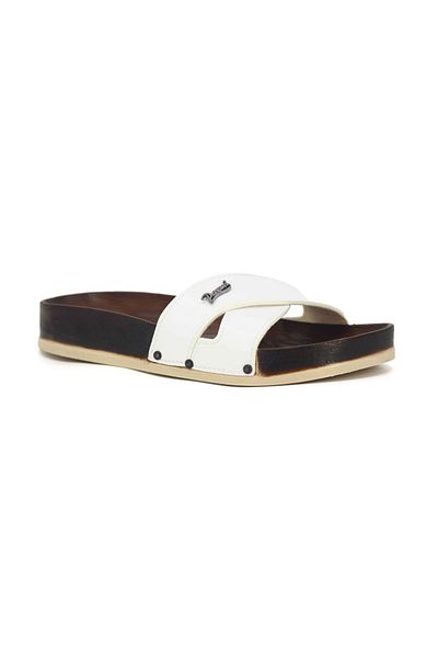 HEREVEMAGAZA Parmi Zenne Cross Tree Pattern Boxed Daily Slippers Black
