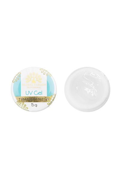 global fashion Gel UV de construcție, Global Fashion, Clear 15 g, Transparent